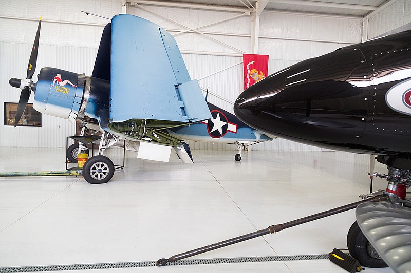 Vintage planes are shown on display Friday at the Mid-America Flight Museum.
