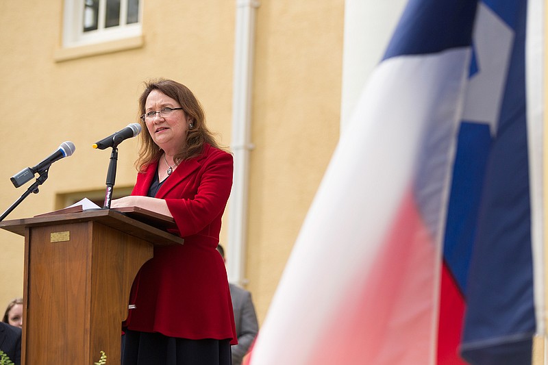 Cecilia Abbott, the first lady of Texas, visits Linden on Tuesday to celebrate its becoming a Main Street city. 