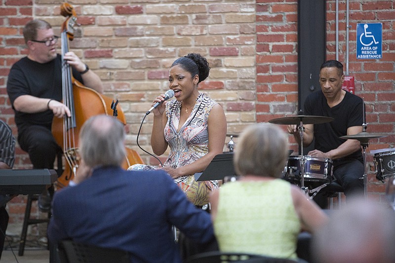 Candace Taylor & Trio were the sound of Harvest Regional Food Bank's 2017 Wine and Jazz Gala held April 21, 2017, at the Silvermoon on Broad in Texarkana, Texas. The performance included jazz standards, such as "Mack the Knife."