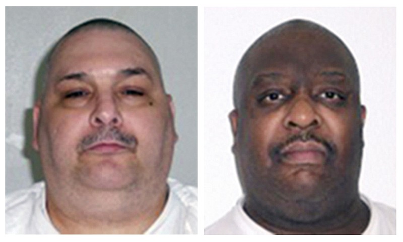 Arkansas inmates Jack Jones, left, and Marcel Williams were put to death Monday in the nation's first double execution in more than 16 years. Attorneys for both men had asked an appeals court to halt their lethal injections because of poor health.