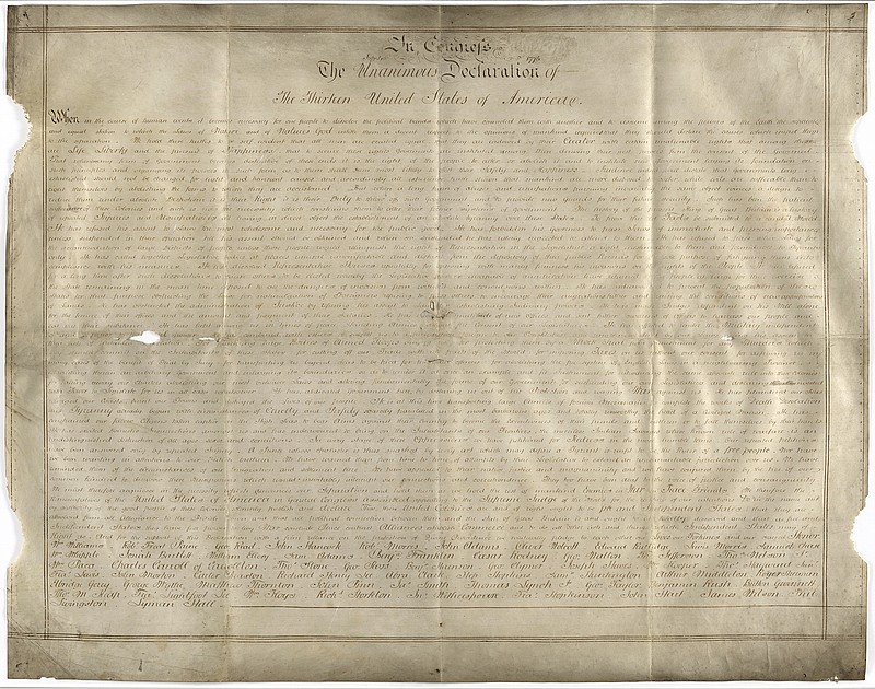 Shown above is an undated handout photo of a parchment manuscript of the U.S. Declaration of Independence, believed to date from the 1780s and found in a records office in Chichester, southern England. Harvard University researchers said they've discovered a second parchment copy of the Declaration of Independence, the Boston Globe reported last week.