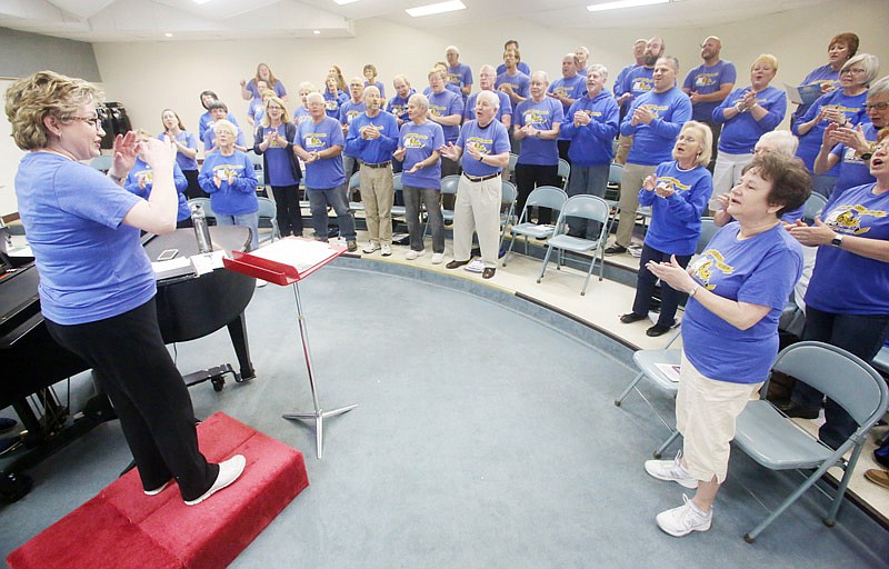 The Jefferson City Cantorum rehearses April 20, 2017 at the First Baptist Church in Jefferson City.