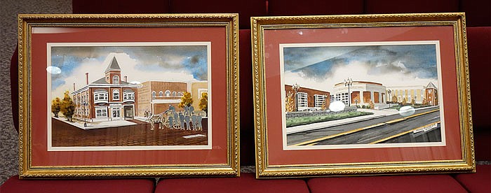 Two watercolors by Mary Randolph were donated to Fulton on Tuesday by Floyd and Dorothy Winingear.