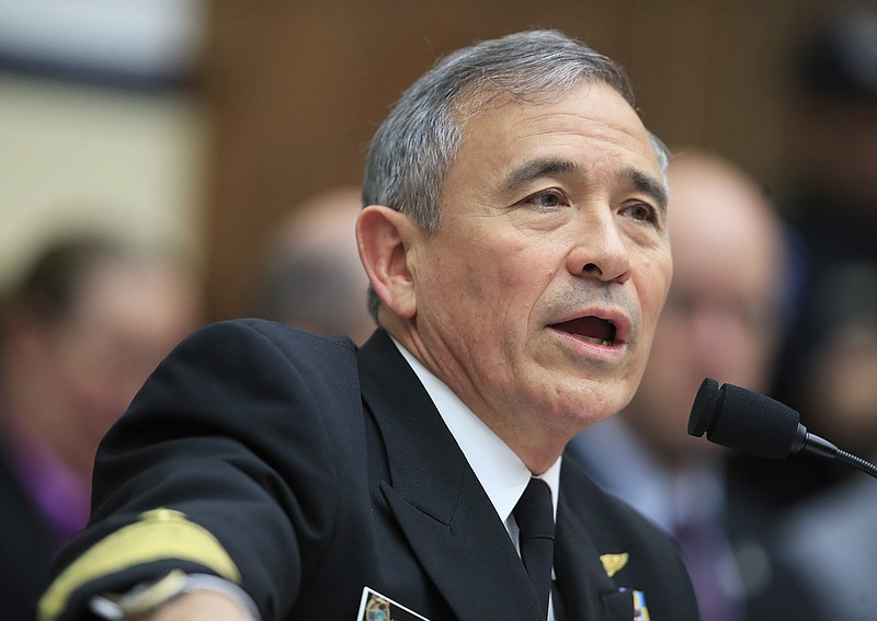 U.S. Pacific Command Commander Adm. Harry Harris Jr. testifies Wednesday on Capitol in Washington before a House Armed Services Committee hearing on North Korea. Harris said the crisis with North Korea is at the worst point he's ever seen, but he declined to compare the situation to the Cuban missile crisis decades ago.