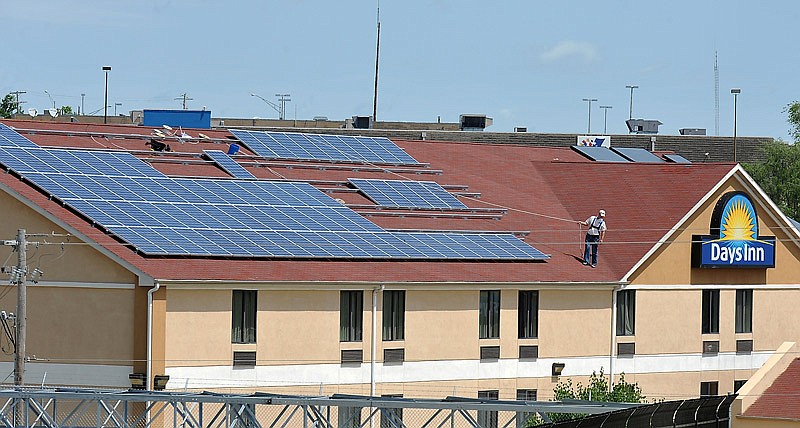 The owner of Days Inn took a step to try and help control future energy costs in 2013 by installing solar electric and solar thermal panels on the Jefferson City hotel's rooftop.
