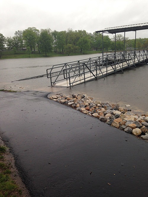 Proctor Park was closed over the weekend due to the rising waters creating hazards.