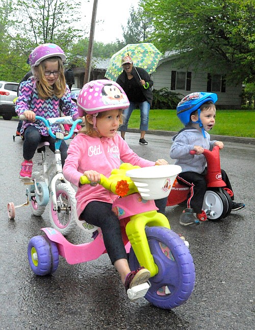 Children from the California Kids LLC Learning Center and Day Care pedaled in support of St. Jude's Children's Hospital Friday, April 28, 2017 during the business' first-time trike-a-thon fundraiser.