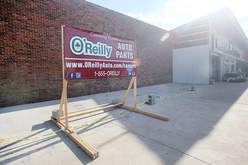 The site of a new O'Reilly Auto Parts store sits Thursday, May 4, 2017 next to Westlake ACE Hardware on Missouri Boulevard in Jefferson City.