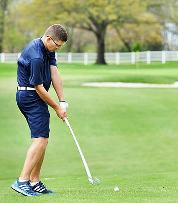 Cole Higgins is one of Helias' five qualifiers for the Class 3 state golf championships that begin today at the Sedalia Country Club.