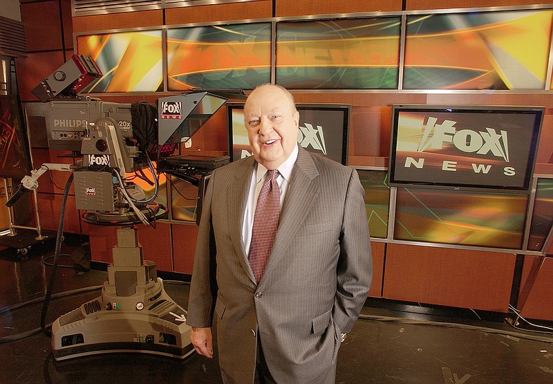 Fox News CEO Roger Ailes poses in September 2006 at Fox News in New York. Fox News confirmed Thursday that Ailes has died. He was 77.