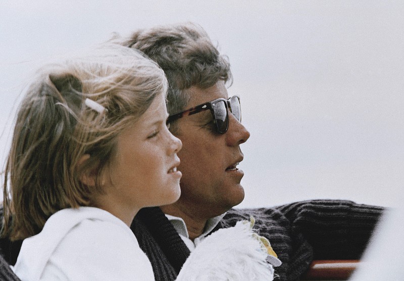 In this 1962 file photo, President John F. Kennedy and his daughter, Caroline, sail off Hyannis Port, Mass. Caroline Kennedy said in a video released by the JFK Library on May 25, 2017, that she thought about her father and "missed him every day of my life." The 100th anniversary of JFK's birth is Monday, May 29, 2017.