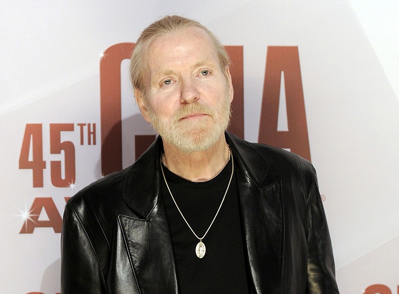 In this Nov. 9, 2011 file photo, singer Gregg Allman arrives at the 45th Annual CMA Awards in Nashville, Tenn. On Saturday, May 27, 2017, a publicist said the musician, the singer for The Allman Brothers Band, has died.