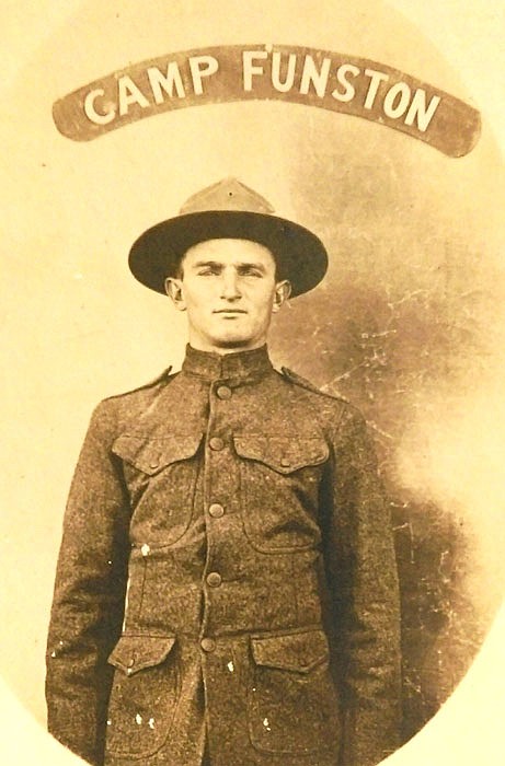 Gus Buchta is show during World War I while serving with Company M, 356th Infantry.