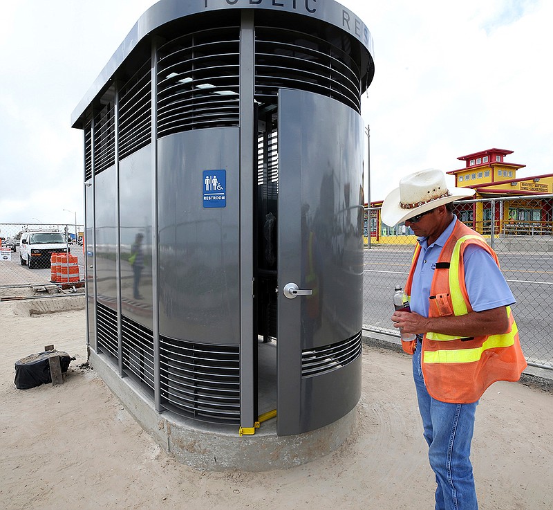 New public restrooms are being installed along Galveston seawall