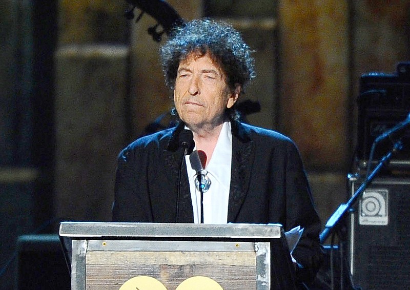 Bob Dylan accepts the 2015 MusiCares Person of the Year award in Los Angeles. Phrases sprinkled throughout Dylan's lecture for his Nobel Prize in literature are very similar to phrases from the summation of "Moby Dick" on Sparknotes. Slate writer Andrea Pitzer made the discovery, finding 20 cases where Dylan's text had very similar phrases to Sparknotes' text.