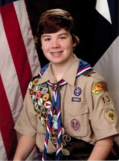 Spencer Richardson, 13, of Texarkana, Texas, recently received the Eagle Scout Award in a court of honor at Hardy Memorial United Methodist Church. Spencer is a member of Troop 13 and Hardy Memorial United Methodist Church and is a freshman at Pleasant Grove High School. He is the son of Shane and Joy Richardson of Texarkana, Texas.