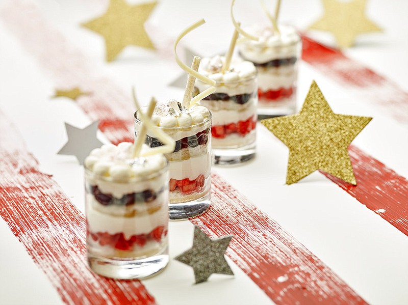 This May 30, 2017 photo provided by The Culinary Institute of America shows a Summer Berry Trifle in Hyde Park, N.Y. This dish is from a recipe by the CIA. 