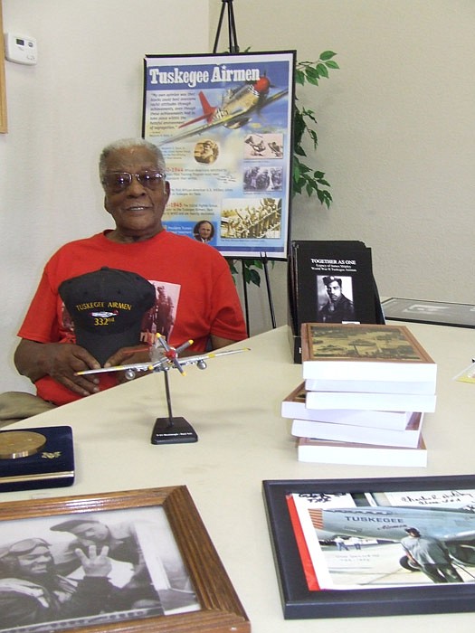 James Shipley met many folks at the Moniteau County Historical Society Thursday, June 15, 2017 during a book signing. The book about his military experiences, titled "Together As One: Legend of James Shipley World War II Tuskegee Airman," was written by military writer Jeremy Amick.