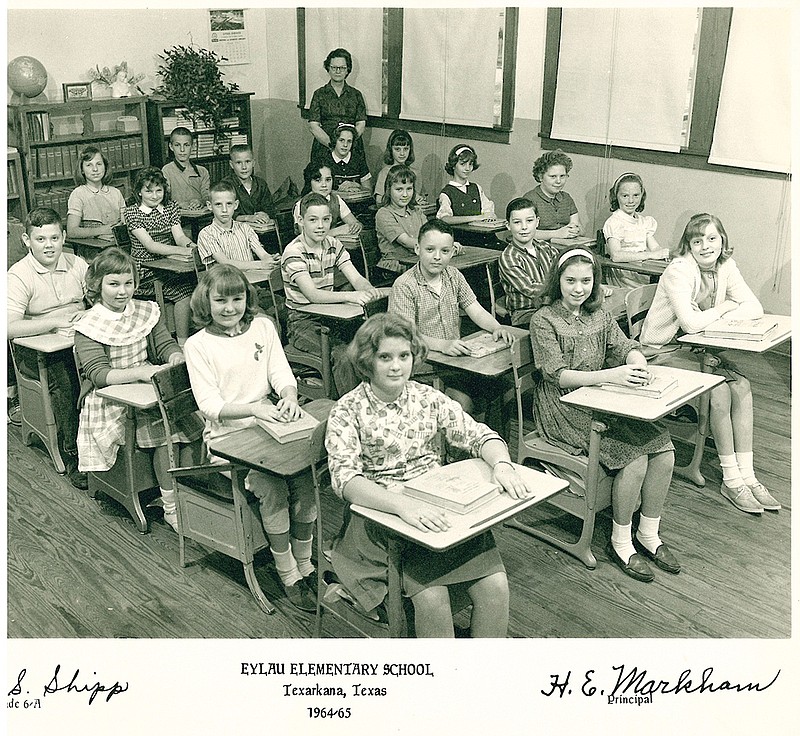 A photo of Mrs. Shipp's 1964-65 class at Eylau Elementary School shows details of the inside of the Rock School, which was torn down last week for the construction of a new primary school building. 
