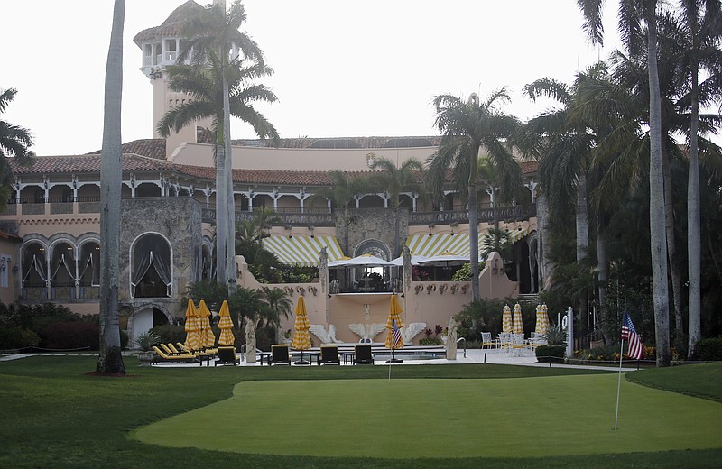 FILE - In this April 15, 2017 file photo, President Donald Trump's Mar-a-Lago estate in Palm Beach, Fla. Two House Democrats want to compel the Air Force to detail how much has been spent on trips that President Donald Trump has made to his Florida estate and other properties that he and his family own.  (AP Photo/Alex Brandon, File)