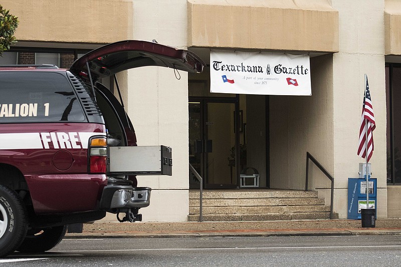 Downtown Texarkana's Landmark Building was temporarily evacuated late Monday morning because of smoke coming from the basement. A vent fan motor is the cause for the smoke. Workers were allowed to return to the building about 45 minutes after being evacuated.  