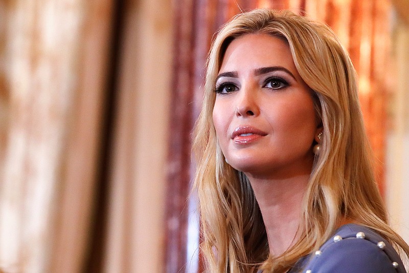 In this June 27, 2017 file photo, Ivanka Trump is seen at the State Department in Washington. Ivanka Trump is defending a White House proposal to mandate paid leave for new parents in a letter to the editor published Wednesday, June 5, 2017, in The Wall Street Journal.