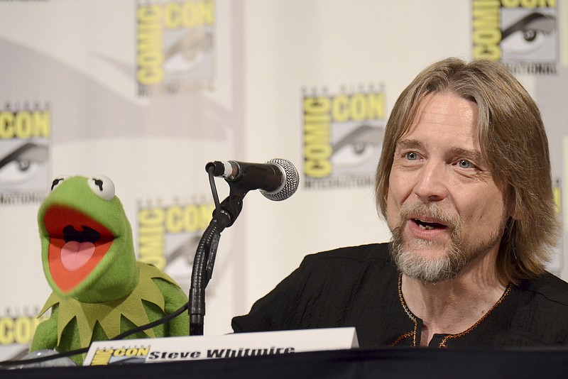 <p>AP</p><p>Kermit the Frog, left, and puppeteer Steve Whitmire attend “The Muppets” panel at Comic-Con International in San Diego.</p>