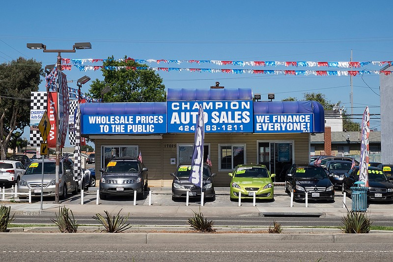 This June 28, 2017, photo provided by Edmunds shows an independent used-car lot in Lawndale, Calif. Independent used-car lots can offer shoppers a variety of vehicles that can be hard to check out via franchised car dealers or the private-party market. But independent lots require more work from shoppers when it comes to price and condition, according to Edmunds. 