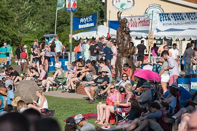 Crowds gather at Riverfest on Sunday, June 5, 2016, in downtown Little Rock.