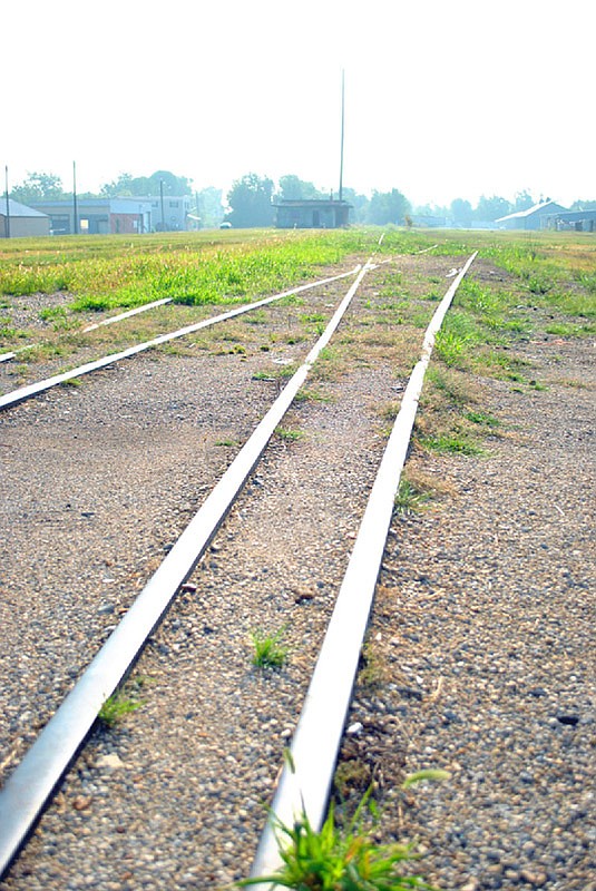 This August 2014 photo shows a section of the Rock Island Line, which runs through towns such as Versailles and Eldon, and last saw train service in the early 1980s.