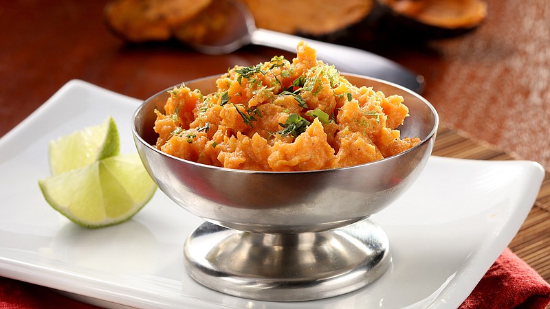 Ember-roasted mashed sweet potatoes with coconut and lemongrass will break you out of your veggie funk in no time.