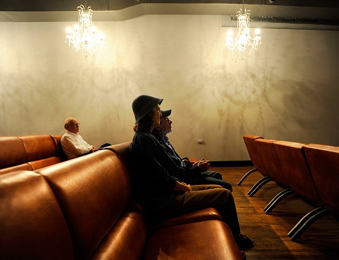 In this April 23, 2017 photo, moviegoers take their seats as they wait for the start of a documentary at Capitol City Cinema in downtown Jefferson City.