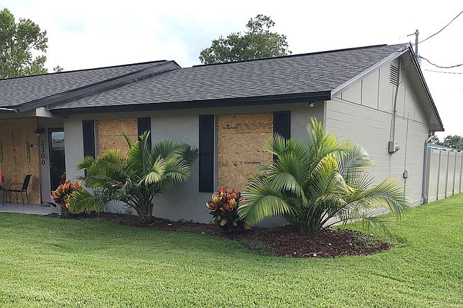 Mark Pulliam's Daytona Beach home is boarded up in preparation for Hurricane Irma. The former Jefferson City resident said he and his family plan to ride out the hurricane at home.