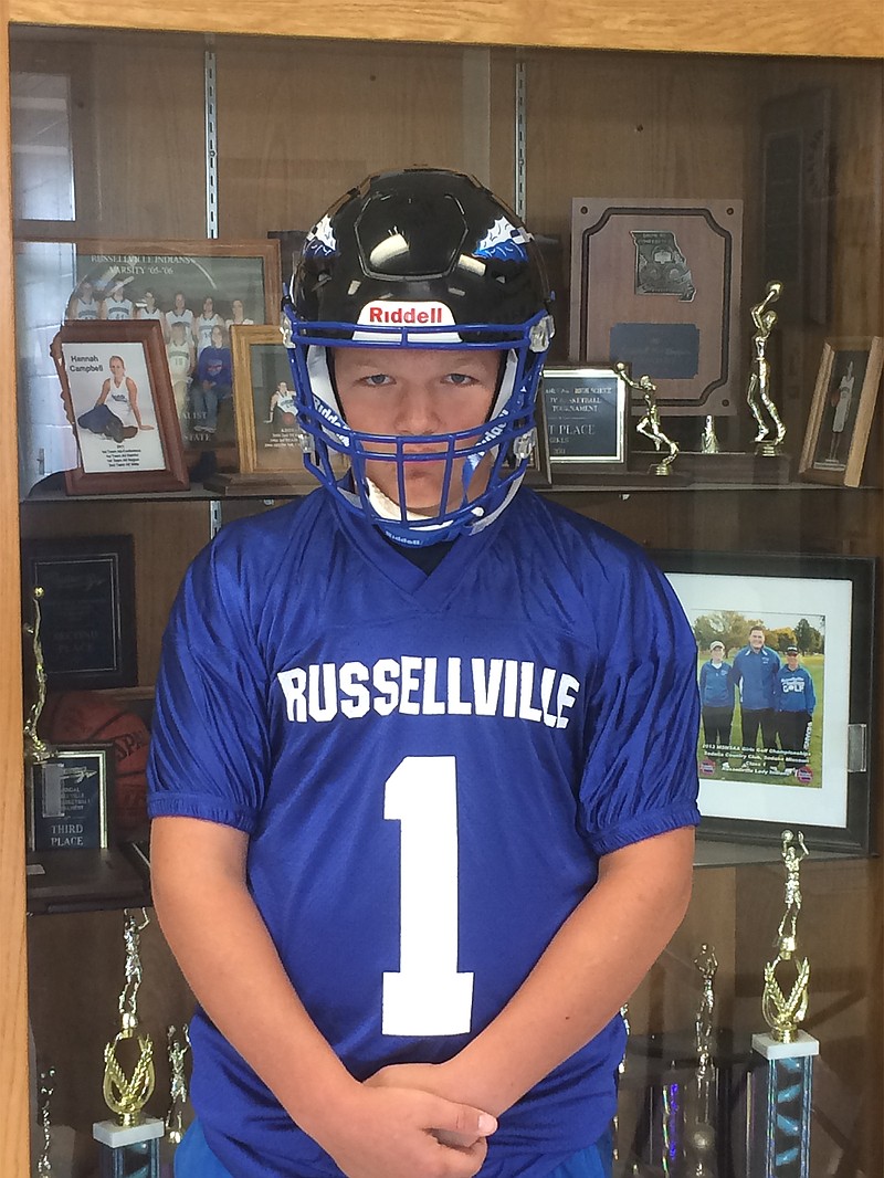 Here is what the Russellville football uniform will look like. The district plans to start with junior high football next year and then start high school football shortly after that. (Submitted photo)