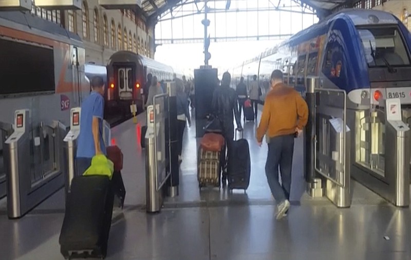 <p>AP</p><p>This image shows passengers Sunday inside Marseille-Saint-Charles railway station in Marseille, France, where four young U.S. tourists were attacked with acid.</p>