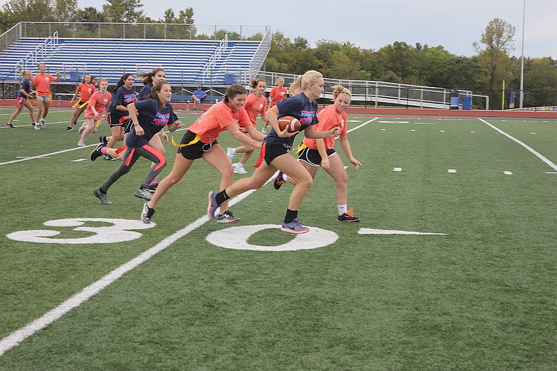 The Juniors defeated the sophomores in their first round game, 12-0 and went on to win the championship game by defeating the seniors 18-12. The seniors finished in second place, the sophomores finished in third, and the freshmen finished in fourth place. (Democrat photo/ Kevin Labotka)