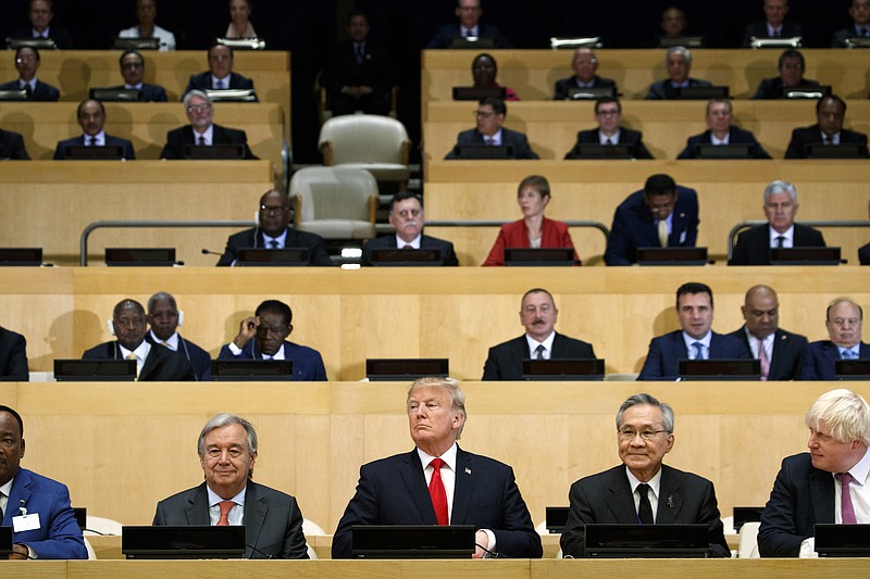 <p>AP</p><p>President Donald Trump participates in a photo before the beginning of the “Reforming the United Nations: Management, Security, and Development” meeting.</p>