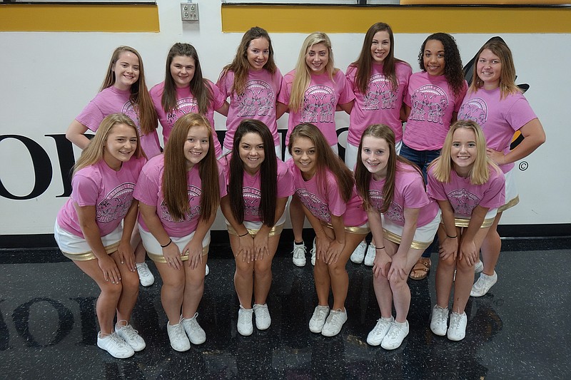 <p>In preparation for Fulton High School’s Oct. 13 “Pink Out” game, FHS cheerleaders are selling T-shirts. The proceeds will be go to the Callaway County Relay for Life organization. T-shirts are at $10-$12, depending on size. The last day to buy them is Oct. 6. For information, call Julia Boyd Uhls at 573-642-3344.</p>