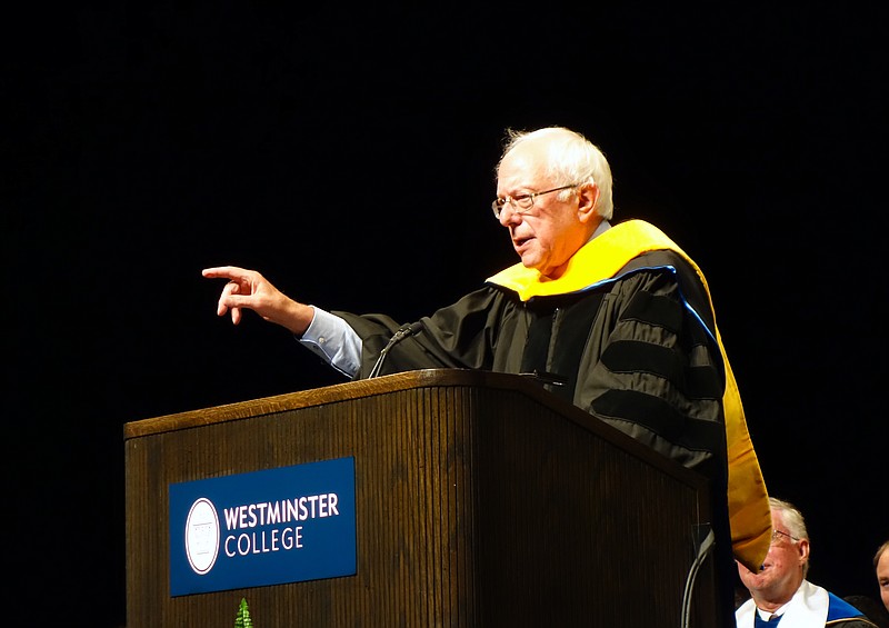 <p style='display:none;'>Sen. Bernie Sanders, I-Vt., gave the 58th annual Green Foundation Lecture on Thursday at Westminster College. His speech concentrated on foreign policy. (Helen Wilbers/FULTON SUN photo)</p>