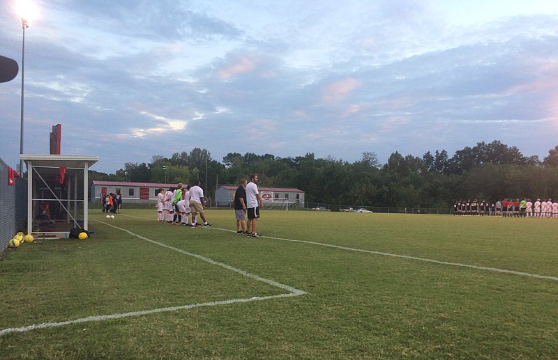 Players are shown Tuesday, Sept. 26, 2017 at Eddie Horn Field as the Jefferson City Jays get ready to host Battle.