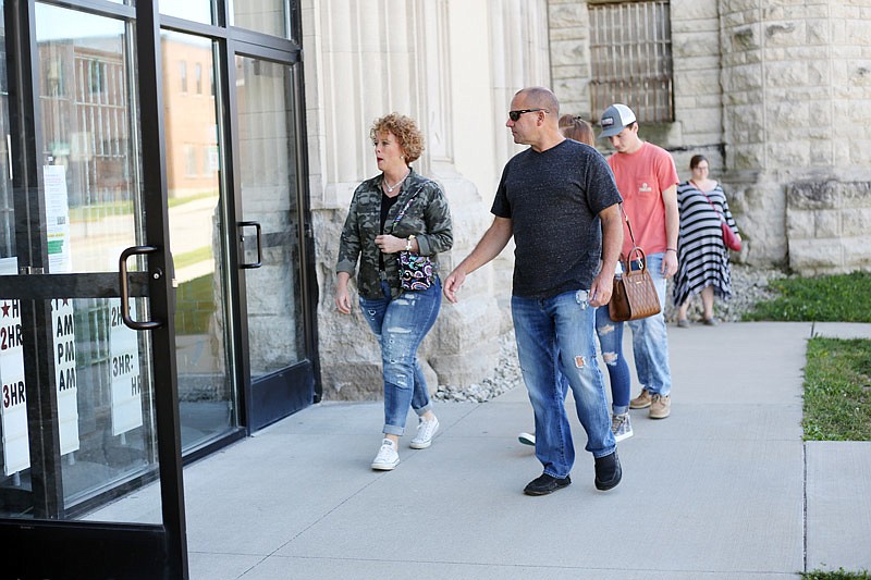 People enter the Missouri State Penitentiary on Saturday, Sept. 30, 2017 before a historical tour. 