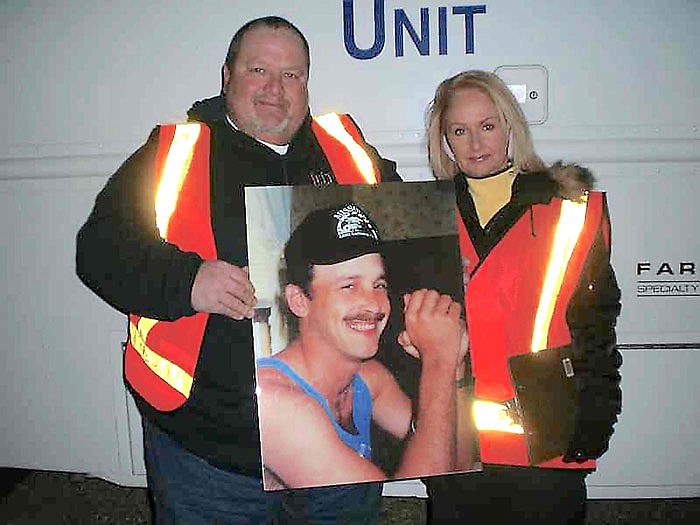 Robbie Pace-Courtright, president of the Central Missouri MADD chapter, volunteered with her brother, Robert Pace, at a sobriety checkpoint in memory of their brother, who was killed by a drunk driver in 2002.