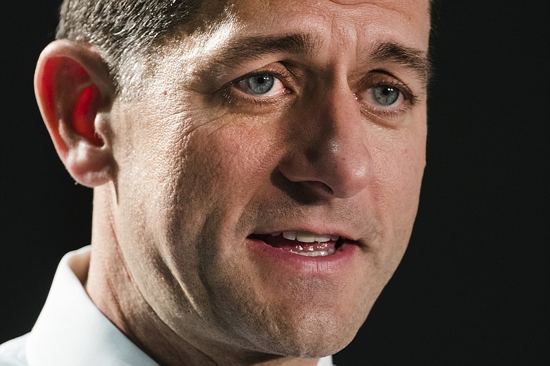 Speaker of the House Paul Ryan, R-Wis., speaks at the Pennsylvania Machine Works, a family-owned pipe-fitting manufacturer, in Aston, Pa., Thursday, Sept. 28, 2017. Ryan pitched Republicans' new tax plan in Congress, telling the workers that lowering corporate taxes in America would make American corporations more competitive and able to ultimately draw more business, hire more people and raise wages. (AP Photo/Matt Rourke)