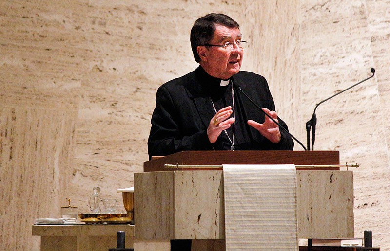 Archbishop Christophe Pierre speaks to the congregation on Saturday, Oct. 7, 2017 during the 50th anniversary of the Missouri Catholic Conference at St. Joseph Cathedral in Jefferson City. Pierre serves as Vatican ambassador to the U.S.