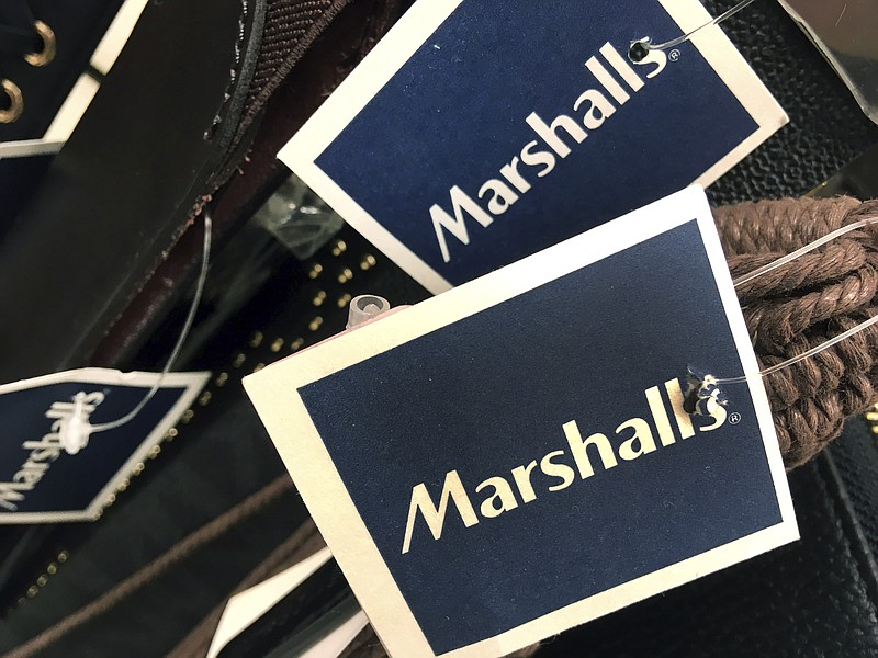 In this Tuesday, May 16, 2017, photo, Marshalls tags are attached to merchandise in a store in Methuen, Mass. On Friday, Oct. 13, 2017, the Commerce Department releases U.S. retail sales data for September. (AP Photo/Elise Amendola)