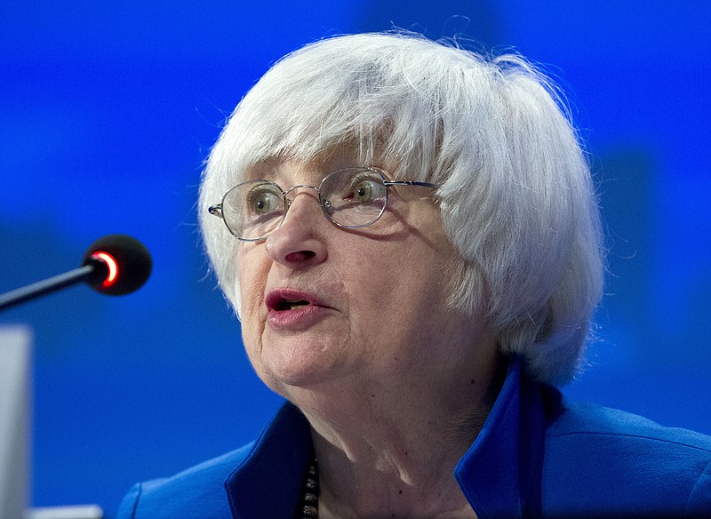 <p>AP</p><p>Federal Reserve Chair Janet Yellen speaks Sunday during the G30 International Banking Seminar, at Inter-American Development Bank headquarters in Washington.</p>