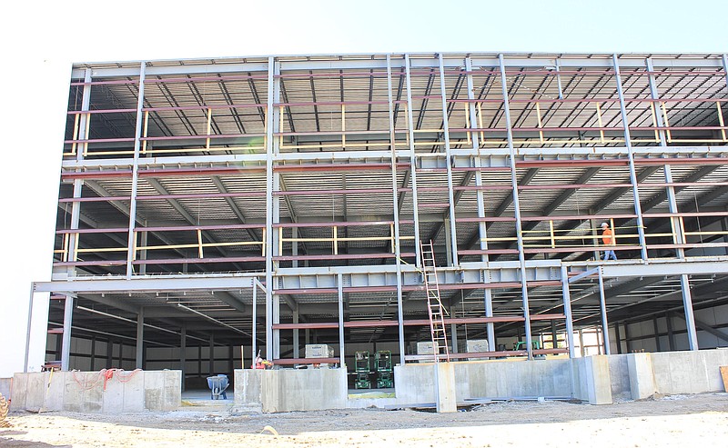 Shown in this October 2017 photo, a new building under construction at Burgers' Smokehouse will add another 40,000-square-feet of floor space to the company's facility south of California, Mo. (Submitted photo)