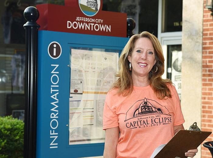 Jill Snodgrass of Daily Plan-It poses in downtown Jefferson City, where a number of events she plans for the city occur.