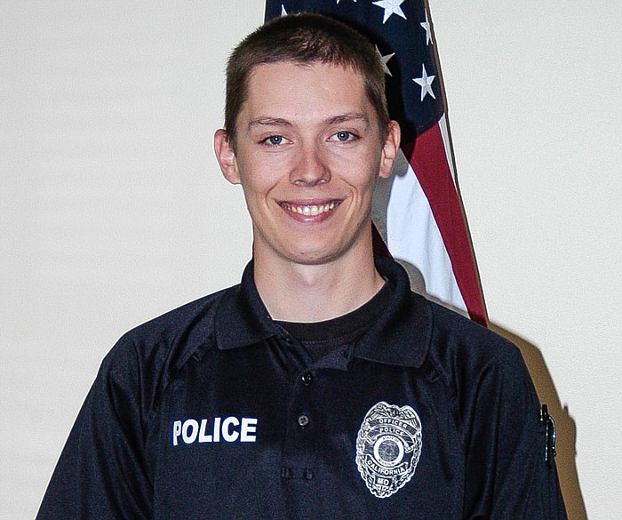 Officer Tyler Davis, 22, is the newest member of the California Police Department, coming on board full-time Sept. 16, the day of the 2017 Ozark Ham and Turkey Festival. He had started work with the department June 28 on a part-time basis.