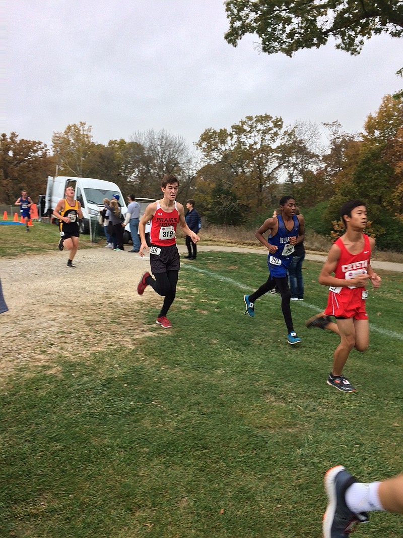 Sage Eichenburch, the first Prairie Home runner to qualify for state in cross country, ran a time of 19:40 and finished in 105th place out of 165 runners at the state meet Nov. 4, 2017. (Submitted photo)